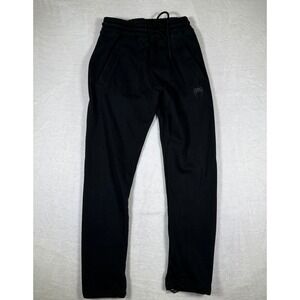 Venum Black Jogger Sweatpants Logo Drawstring Waist Athletic Gym Mens Size S